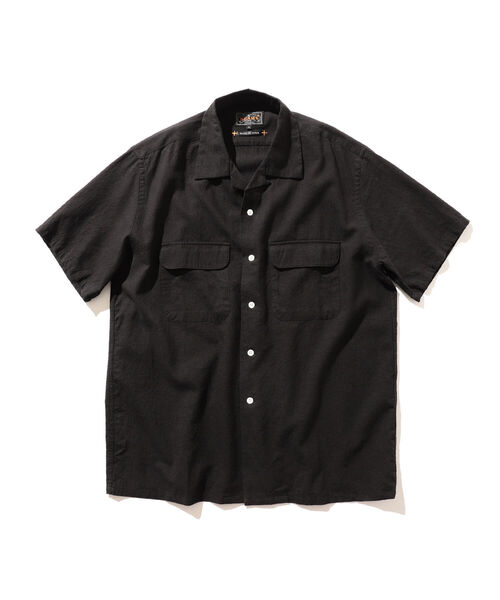 BEAMS+ ビームスプラス コットン リネン オープンカラー シャツ 半袖 M BEAMS+ シャツ リネン オープンカラー メンズ : ZOZOTOWN Yahoo
