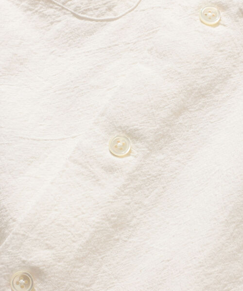 BEAMS PLUS(ビームスプラス)の「BEAMS PLUS / コットンリネンキャンバス オープンカラーシャツ(シャツ/ブラウス・メンズ・ホワイト/ブラック/ナチュラル・SMALL/MEDIUM/X-LARGE/LARGE)」の8枚目の写真