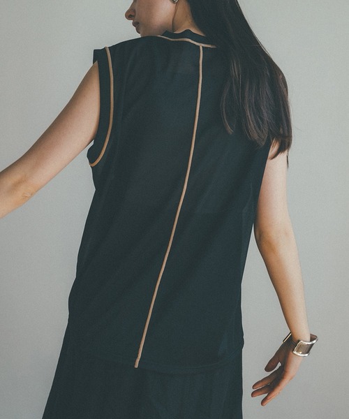 STUDIOUS - CLANE シアーラインショートスリーブ CLANE（クラネ）の「【CLANE/クラネ】LINE SHEER S/S TOPS