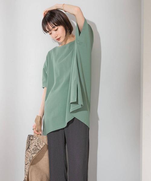 KBF（ケイビーエフ）の「BIG BIG Tシャツ（Tシャツ/カットソー・レディース・グリーン/オフホワイト/ベージュ・ONE）」の19枚目の写真