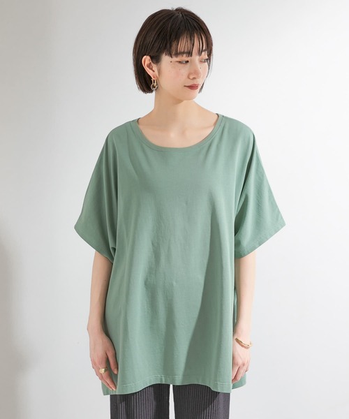 KBF（ケイビーエフ）の「BIG BIG Tシャツ（Tシャツ/カットソー・レディース・グリーン/オフホワイト/ベージュ・ONE）」の15枚目の写真