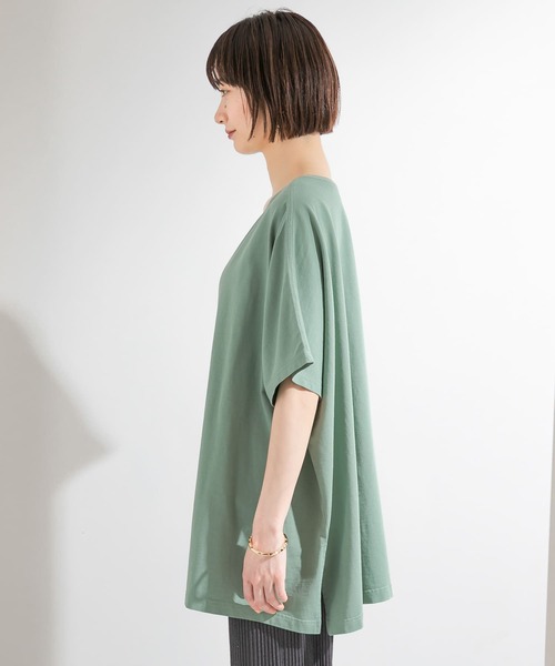 KBF（ケイビーエフ）の「BIG BIG Tシャツ（Tシャツ/カットソー・レディース・グリーン/オフホワイト/ベージュ・ONE）」の14枚目の写真