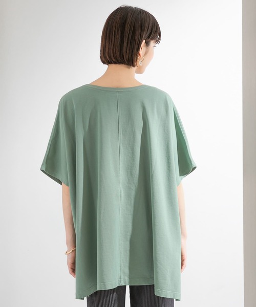 KBF（ケイビーエフ）の「BIG BIG Tシャツ（Tシャツ/カットソー・レディース・グリーン/オフホワイト/ベージュ・ONE）」の13枚目の写真