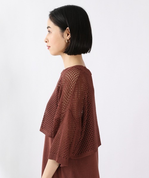 LOWRYS FARM(ローリーズファーム)の「メッシュレイヤード2PワンピースSS 942428(ワンピース・レディース・ブラック/アイボリー/ダークブラウン・FREE)」の8枚目の写真