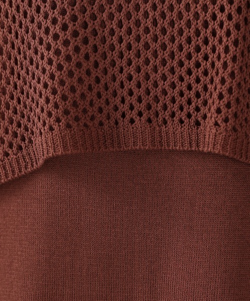 LOWRYS FARM(ローリーズファーム)の「メッシュレイヤード2PワンピースSS 942428(ワンピース・レディース・ブラック/アイボリー/ダークブラウン・FREE)」の11枚目の写真