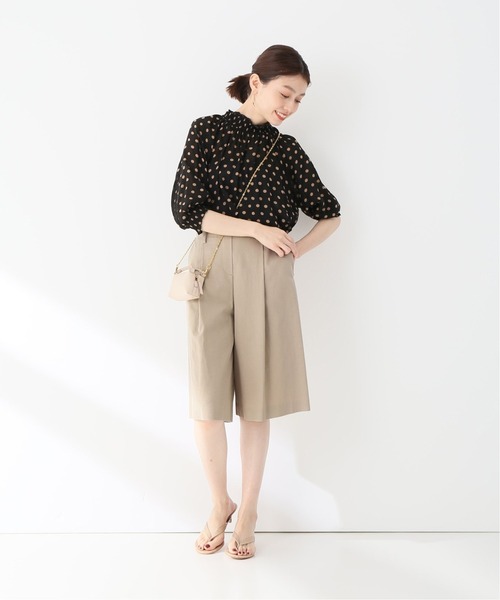 Spick &span　ショートパンツ（新品）ブラック サテンハーフパンツ（スラックス）｜Spick and Span（スピック