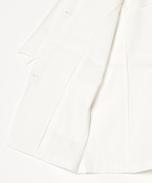 STYLEBLOCK（スタイルブロック）の「リネンタッチノーカラージャケット（ノーカラージャケット・レディース・ミント/ブラック/グレイッシュベージュ/オフホワイト/ライトベージュ・M）」の7枚目の写真