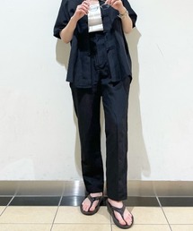 リネンセミワイドカラーパンツ