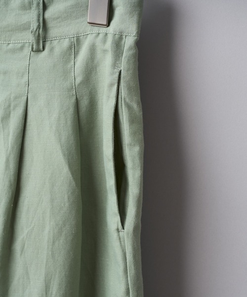 CIAOPANIC（チャオパニック）の「リネンセミワイドカラーパンツ（その他パンツ・レディース・ブラック/ピンク/グリーン/アイボリー・SMALL/MEDIUM）」の7枚目の写真