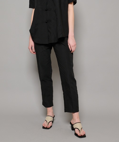 CIAOPANIC（チャオパニック）の「リネンセミワイドカラーパンツ（その他パンツ・レディース・ブラック/ピンク/グリーン/アイボリー・SMALL/MEDIUM）」の22枚目の写真