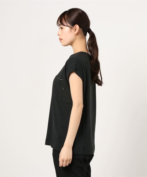 MANASTASH（マナスタッシュ）の「MANASTASH/マナスタッシュ　HEMP SLEEVELESS TEE ヘンプスリーブレスティー（Tシャツ/カットソー・レディース・ブラック/オレンジ系その他/ナチュラル・MEDIUM）」の4枚目の写真