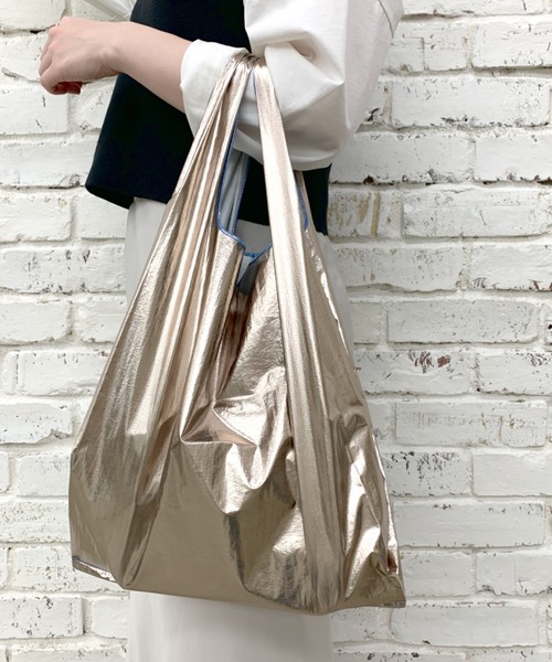 SHENERY（シーナリー）の「メタリックマーケットバッグ（トートバッグ・レディース・オレンジ/シルバー/ゴールド・FREE）」の8枚目の写真
