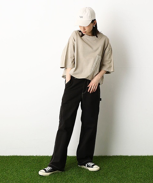 Purple&Yellow(パープルアンドイエロー)の「ペインターパンツ(デニムパンツ・メンズ・ブラック/キナリ/ライトインディゴブルー・SMALL/MEDIUM/LARGE/X-SMALL)」の7枚目の写真