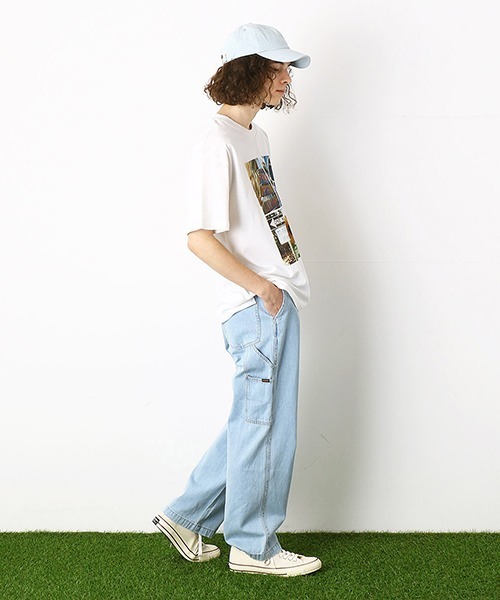 Purple&Yellow(パープルアンドイエロー)の「ペインターパンツ(デニムパンツ・メンズ・ブラック/キナリ/ライトインディゴブルー・SMALL/MEDIUM/LARGE/X-SMALL)」の10枚目の写真