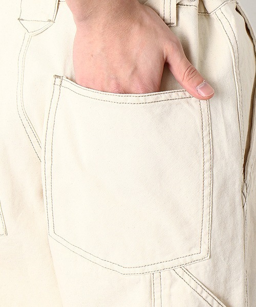 Purple&Yellow(パープルアンドイエロー)の「ペインターパンツ(デニムパンツ・メンズ・ブラック/キナリ/ライトインディゴブルー・SMALL/MEDIUM/LARGE/X-SMALL)」の18枚目の写真