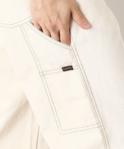 Purple&Yellow(パープルアンドイエロー)の「ペインターパンツ(デニムパンツ・メンズ・ブラック/キナリ/ライトインディゴブルー・SMALL/MEDIUM/LARGE/X-SMALL)」の19枚目の写真