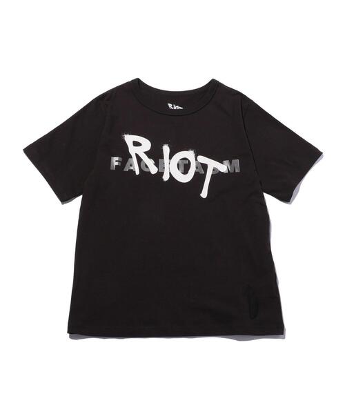 RIOT FACETASM（ライオットファセッタズム）の「＜RIOT FACETASM＞ LOGO TEE/Tシャツ（Tシャツ/カットソー・メンズ・ブラック/ホワイト/ライトブルー・LARGE/X-LARGE）」の3枚目の写真