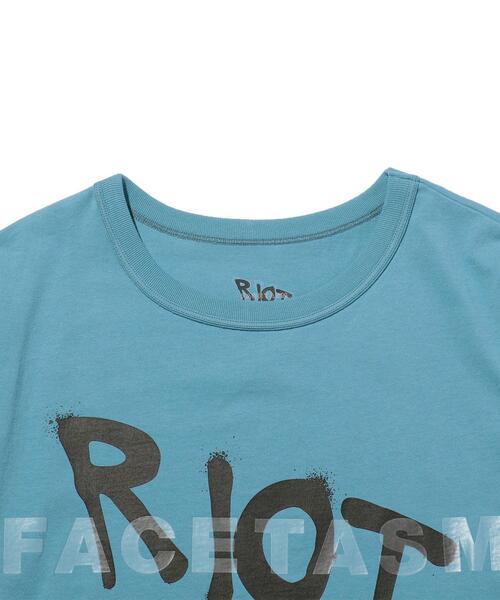 RIOT FACETASM（ライオットファセッタズム）の「＜RIOT FACETASM＞ LOGO TEE/Tシャツ（Tシャツ/カットソー・メンズ・ブラック/ホワイト/ライトブルー・LARGE/X-LARGE）」の8枚目の写真
