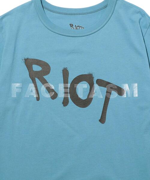 RIOT FACETASM（ライオットファセッタズム）の「＜RIOT FACETASM＞ LOGO TEE/Tシャツ（Tシャツ/カットソー・メンズ・ブラック/ホワイト/ライトブルー・LARGE/X-LARGE）」の11枚目の写真