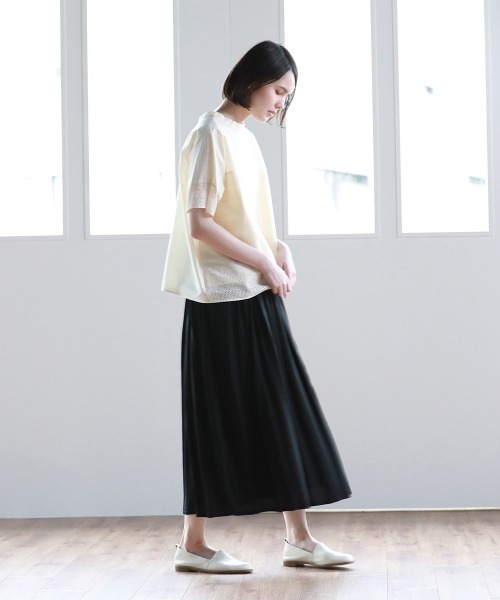 Pao de lo（パオデロ）の「【VOYAGE】【前後2WAY】タイプライターレース切替ブラウス（シャツ/ブラウス・レディース・ベージュ/ネイビー・9号）」の16枚目の写真