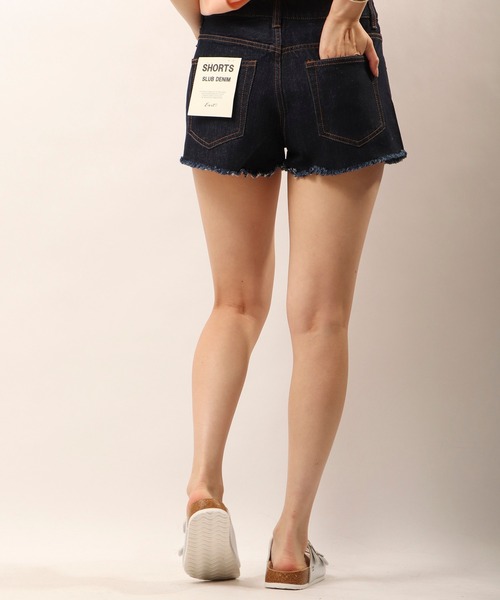 DIA フリンジ ショート パンツ ハイウエストデニムショートパンツ【SEADRESS シードレス