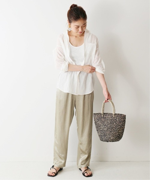 JOURNAL STANDARD relume(ジャーナルスタンダード レリューム)の「ウォッシャーサテンイージーパンツ◆(その他パンツ・レディース・レッド/グリーン/グリーン系その他・38/36)」の16枚目の写真