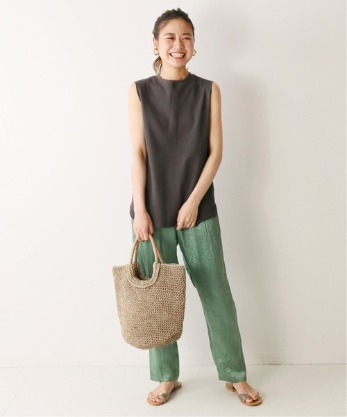 JOURNAL STANDARD relume(ジャーナルスタンダード レリューム)の「ウォッシャーサテンイージーパンツ◆(その他パンツ・レディース・レッド/グリーン/グリーン系その他・38/36)」の4枚目の写真