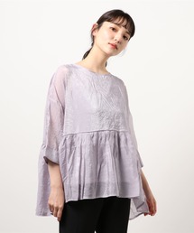 Bou Jeloud | シアーギャザーフレアブラウス(シャツ/ブラウス)
