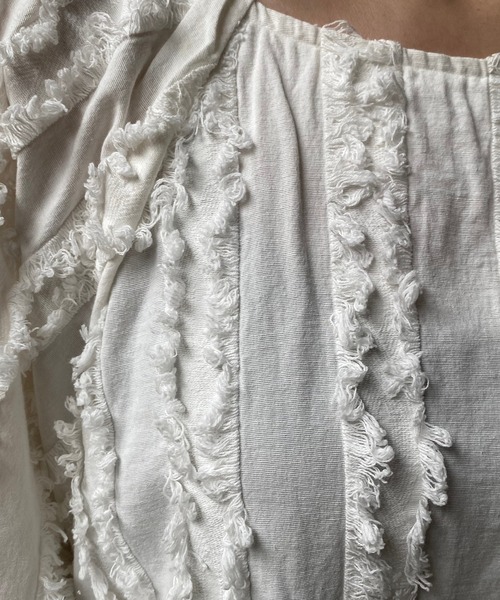 CAPRICIEUX LE'MAGE(カプリシューレマージュ)の「フリンジブラウス(シャツ/ブラウス・レディース・ホワイト/ブラック・FREE)」の14枚目の写真