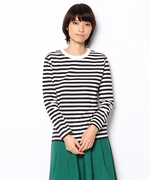 CIAOPANIC TYPY(チャオパニックティピー)の「ボーダーロングスリーブプルオーバー(Tシャツ/カットソー・レディース・ホワイト/ブラック/ネイビー・FREE)」の10枚目の写真