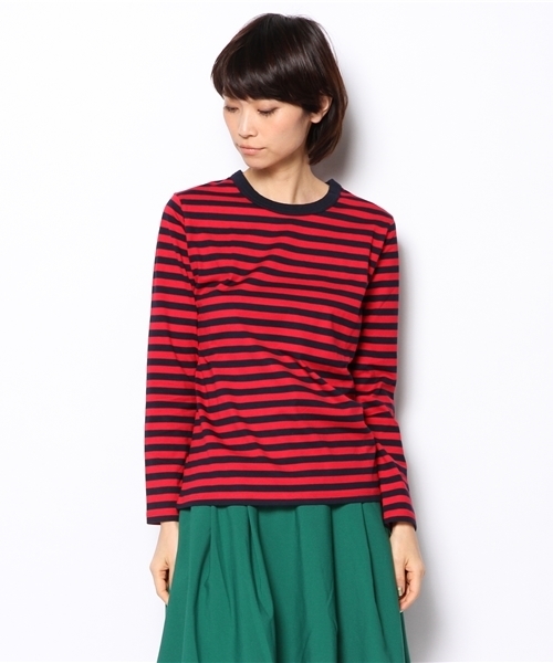 CIAOPANIC TYPY(チャオパニックティピー)の「ボーダーロングスリーブプルオーバー(Tシャツ/カットソー・レディース・ホワイト/ブラック/ネイビー・FREE)」の3枚目の写真