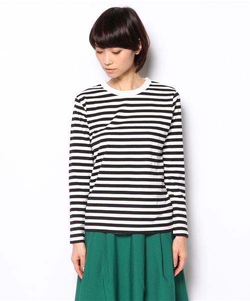 CIAOPANIC TYPY(チャオパニックティピー)の「ボーダーロングスリーブプルオーバー(Tシャツ/カットソー・レディース・ホワイト/ブラック/ネイビー・FREE)」の4枚目の写真