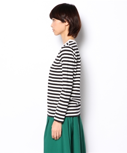 CIAOPANIC TYPY(チャオパニックティピー)の「ボーダーロングスリーブプルオーバー(Tシャツ/カットソー・レディース・ホワイト/ブラック/ネイビー・FREE)」の5枚目の写真