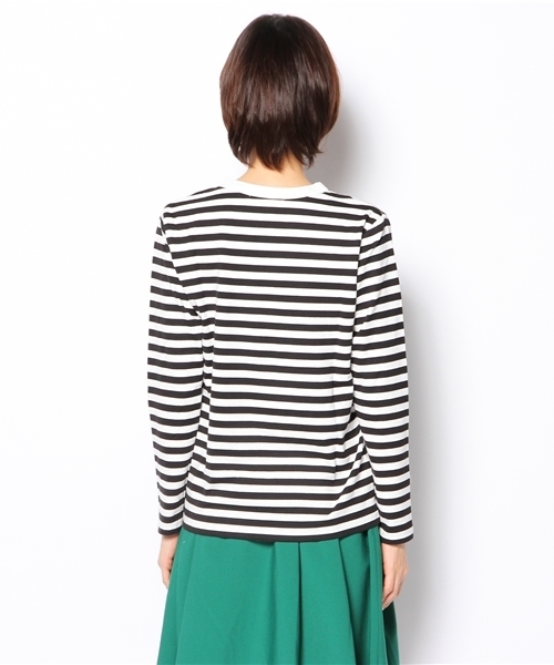 CIAOPANIC TYPY(チャオパニックティピー)の「ボーダーロングスリーブプルオーバー(Tシャツ/カットソー・レディース・ホワイト/ブラック/ネイビー・FREE)」の6枚目の写真