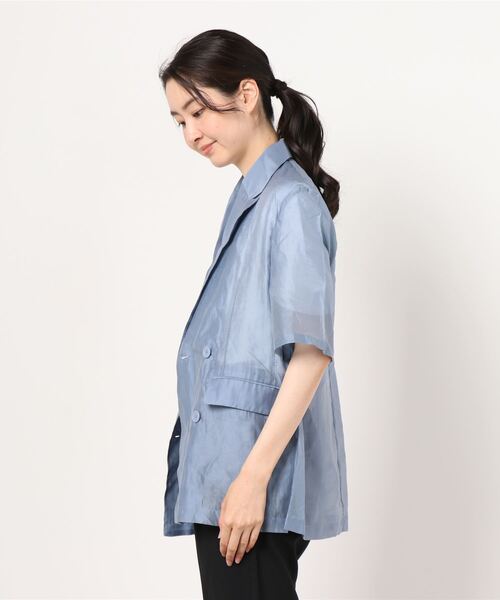 WEGO（ウィゴー）の「WEGO/シアーダブルテーラードジャケット（テーラードジャケット・レディース・ブラック/ブルー・FREE）」の7枚目の写真