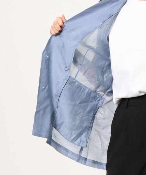 WEGO（ウィゴー）の「WEGO/シアーダブルテーラードジャケット（テーラードジャケット・レディース・ブラック/ブルー・FREE）」の10枚目の写真