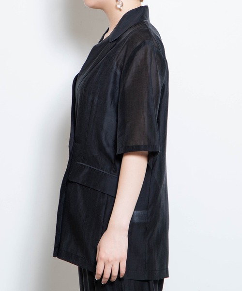 WEGO（ウィゴー）の「WEGO/シアーダブルテーラードジャケット（テーラードジャケット・レディース・ブラック/ブルー・FREE）」の3枚目の写真