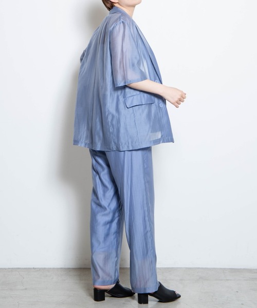 WEGO（ウィゴー）の「WEGO/シアーダブルテーラードジャケット（テーラードジャケット・レディース・ブラック/ブルー・FREE）」の12枚目の写真