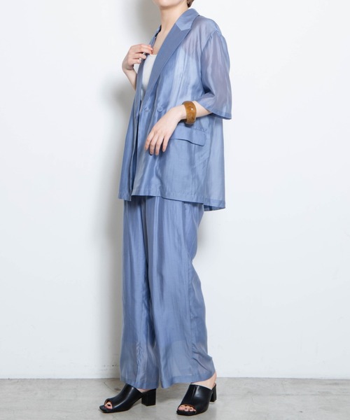 WEGO（ウィゴー）の「WEGO/シアーダブルテーラードジャケット（テーラードジャケット・レディース・ブラック/ブルー・FREE）」の9枚目の写真