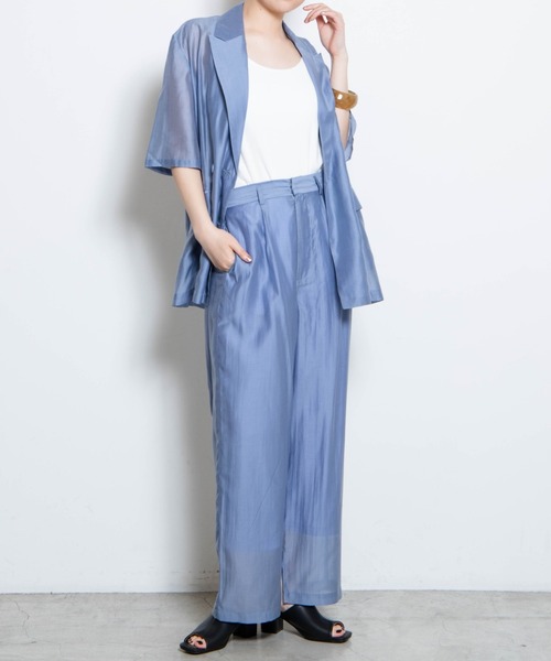 WEGO（ウィゴー）の「WEGO/シアーダブルテーラードジャケット（テーラードジャケット・レディース・ブラック/ブルー・FREE）」の14枚目の写真