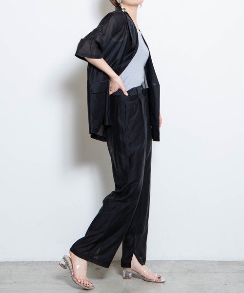 WEGO（ウィゴー）の「WEGO/シアーダブルテーラードジャケット（テーラードジャケット・レディース・ブラック/ブルー・FREE）」の11枚目の写真