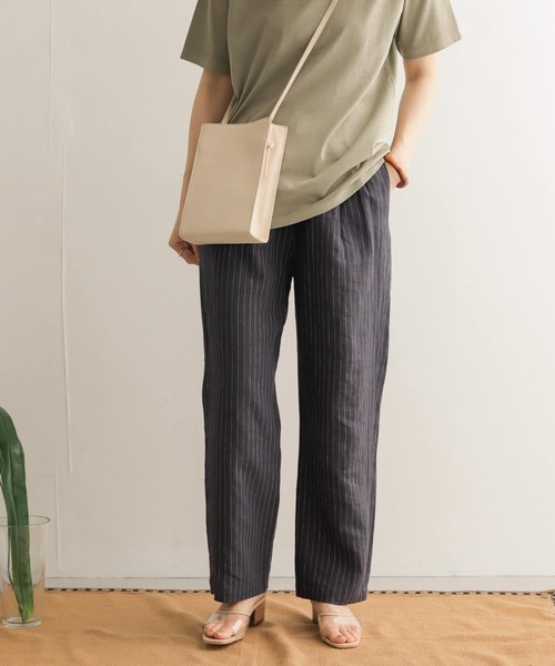 URBAN RESEARCH DOORS（アーバンリサーチドアーズ）の「リネンストライプイージーパンツ（その他パンツ・レディース・ブラック/ベージュ系その他・ONE）」の21枚目の写真