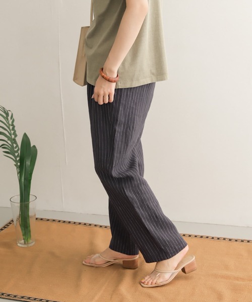 URBAN RESEARCH DOORS（アーバンリサーチドアーズ）の「リネンストライプイージーパンツ（その他パンツ・レディース・ブラック/ベージュ系その他・ONE）」の20枚目の写真