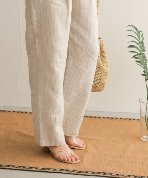URBAN RESEARCH DOORS（アーバンリサーチドアーズ）の「リネンストライプイージーパンツ（その他パンツ・レディース・ブラック/ベージュ系その他・ONE）」の13枚目の写真