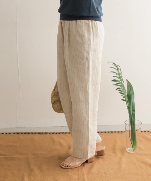 URBAN RESEARCH DOORS（アーバンリサーチドアーズ）の「リネンストライプイージーパンツ（その他パンツ・レディース・ブラック/ベージュ系その他・ONE）」の11枚目の写真