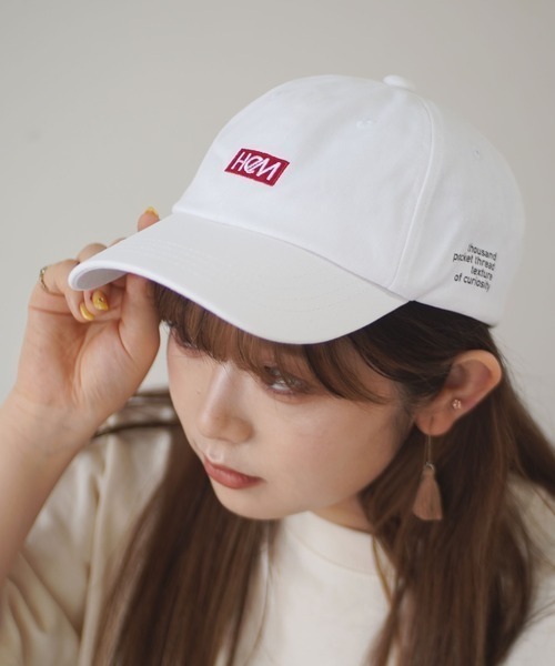 HeM（ヘム）の「【HeM】刺繍 ロゴ ローキャップ（キャップ・レディース・ホワイト/ブラック/ホワイト系その他/ブラック系その他/ベージュ系その他/ベージュ/チャコール/ミント・FREE）」の10枚目の写真
