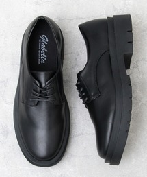 glabella | ダブルウェルトデザイン 厚底ソール レースシューズ / フェイクレザー レースアップシューズ(ドレスシューズ)