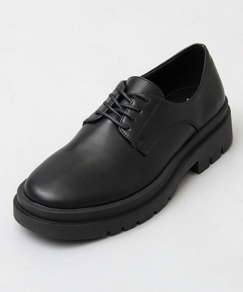 glabella（グラベラ）の「ダブルウェルトデザイン 厚底ソール レースシューズ / フェイクレザー レースアップシューズ（ドレスシューズ・メンズ・ブラック・S/M/L）」の9枚目の写真