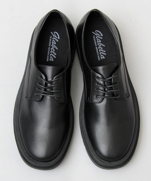 glabella（グラベラ）の「ダブルウェルトデザイン 厚底ソール レースシューズ / フェイクレザー レースアップシューズ（ドレスシューズ・メンズ・ブラック・S/M/L）」の8枚目の写真