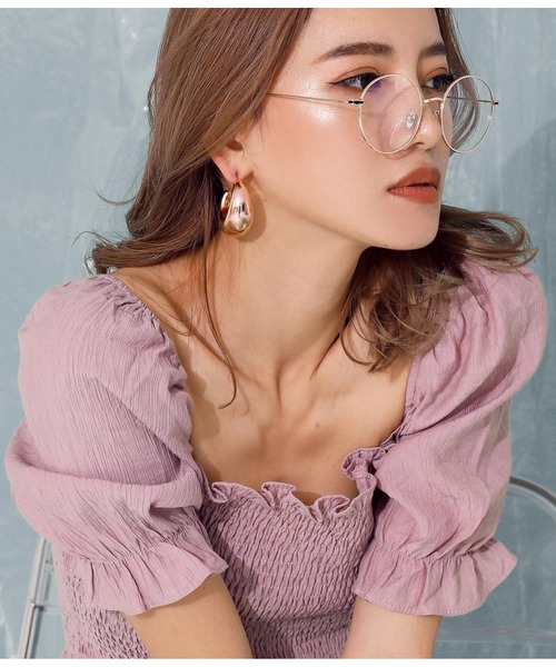 ANAP（アナップ）の「メタルフレームクリアサングラス（サングラス・レディース・シルバー/ゴールド・FREE）」の2枚目の写真